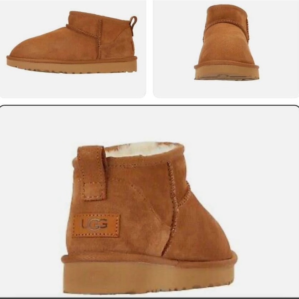 Women's Shoes UGG CLASSIC ULTRA MINI Sheepskin Ankle Boots
CHESTNUT size 7